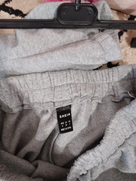 Šedé tepláky shein 158/xs-s, 158
