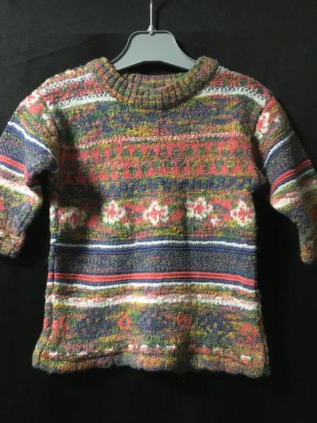 Vel. 80 barevný svetr s kytičkama, 80