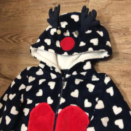 Teplý heboučký srdíčkový fleece overal, george,122