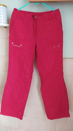 Kalhoty červené outdoor, 140