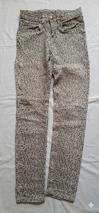 Dívčí kalhoty s leopardím vzorem vel. 152, crashone,152
