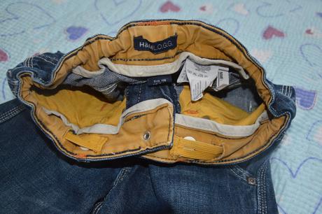 116 bavlněné džíny s regulací v pase, h&m,116