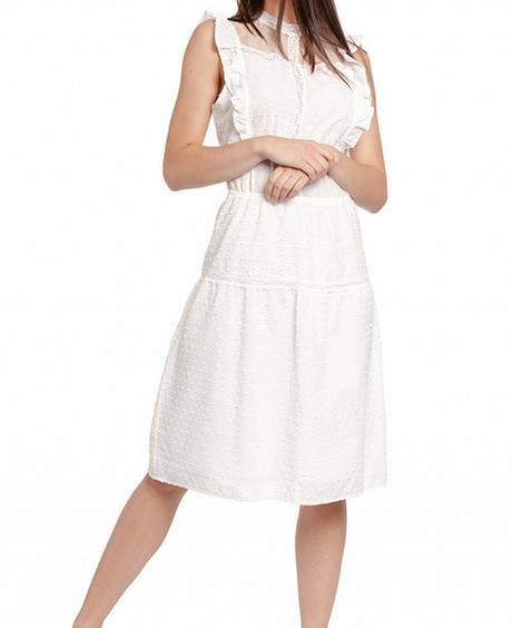 Dámské bílé krajkové šaty boho l 40, 40 / l