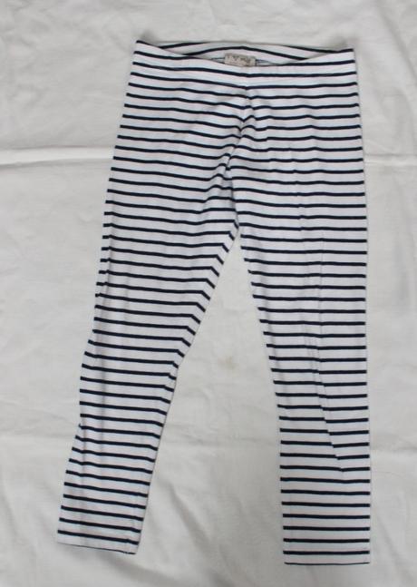 Vb77. pruhované 3/4 legíny 10-11 let, next,146