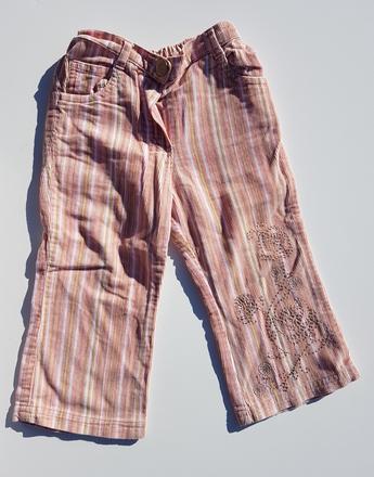 D140 dívčí manšestrové kalhoty vel. 86, adams,86