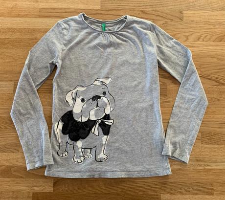 Triko & tričko se psem benetton vel. 146/152, benetton,146