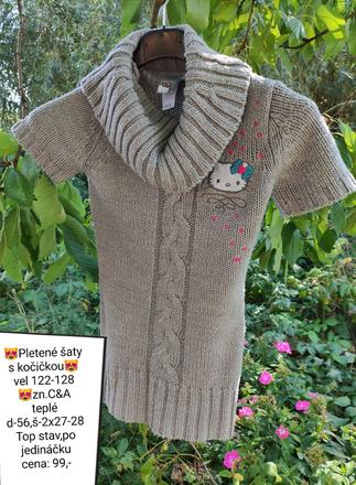 Pletené šaty, c&a,128