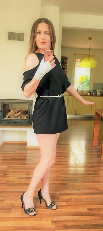 Černé minišaty/top, vel m-xl, měřte, l