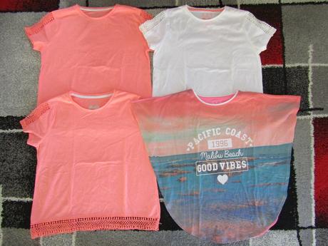 4 x trička pro holku zn.f & f vel-1x 152,3x 158, f&f,158