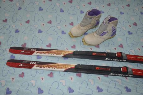 Dětské běžky se šupinami 140cm boty sns vel. 36, sporten