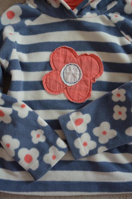 Pruhovaná mikina s kytkou, next,104