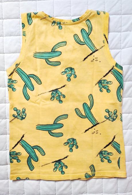 Žluté tričko bez rukávů, 128