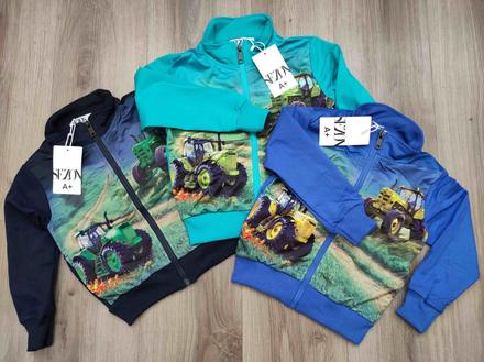 Chlapecká mikina traktor/dinosaurus 98-128, 98 - 128