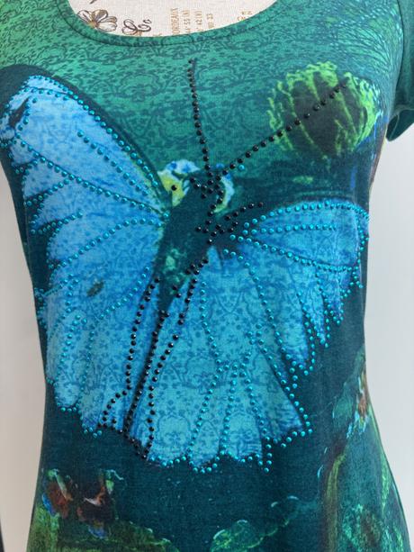 Zelené šaty tamaris ve velikosti 34 motýl, 34