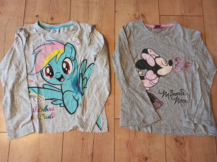 2x triko s dlouhým rukávem, disney,134