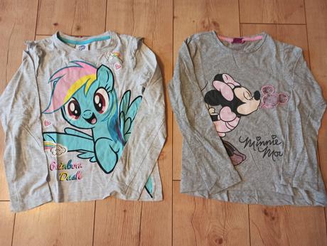 2x triko s dlouhým rukávem, disney,134
