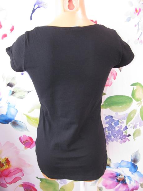 Bavlněné černé tričko, dámské, dívčí h&m, h&m,m