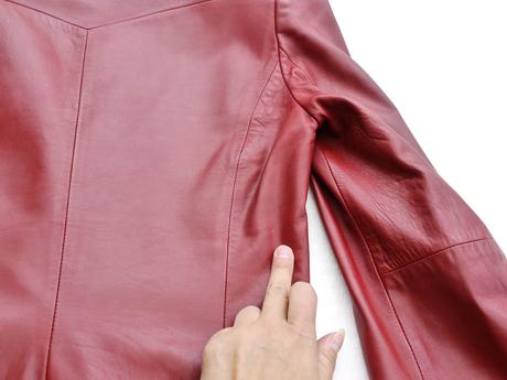 Cervene kozene sako, mango,38