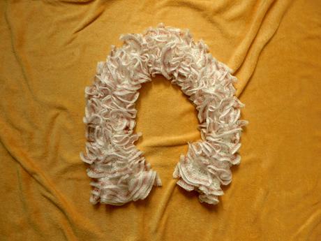 Bílý růžový krémový šátek šála šálka, 