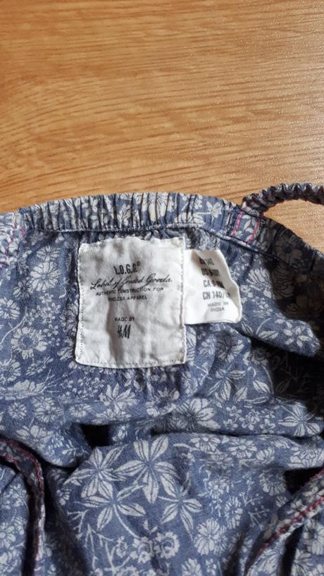 Lehoučký letní dívčí overálek, h&m,140