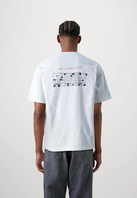 Luxusní bavlněné bílé tričko s potiskem, unisex, xs