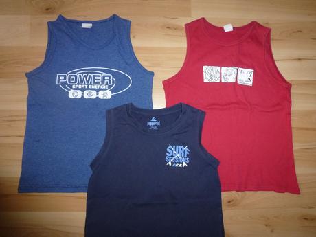 Letní nátělníky, vel.134/140, 134