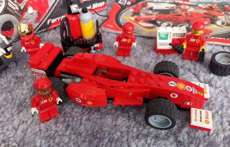 Lego racers 8673 - ferrari f1 fuel stop., 