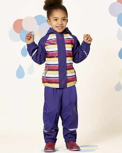 Pruhovaná bunda nepromokavá vel. 122/128, lupilu,122 / 128