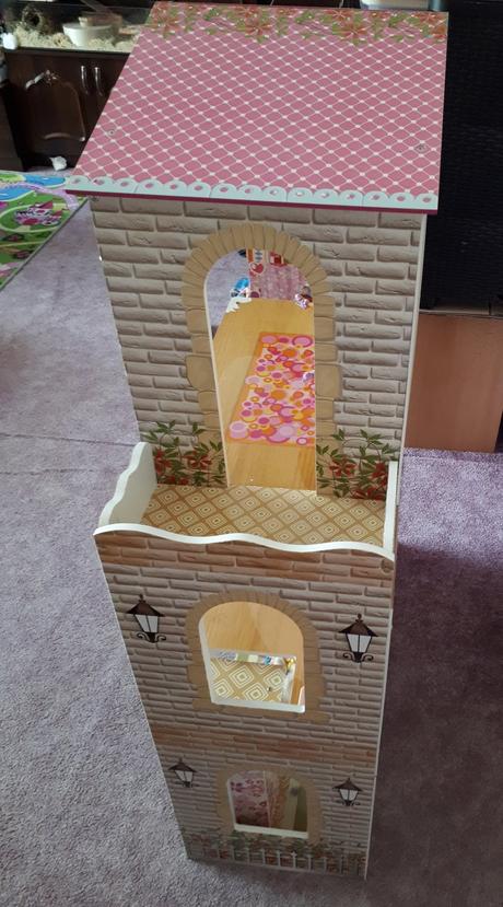 Dřevěný domeček pro panenky s vybavením -116x75cm,