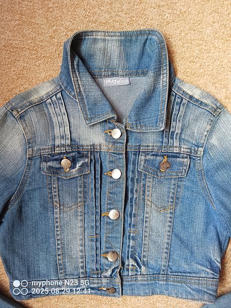 Riflová bunda zn."okay" vel."140-146", okay,140