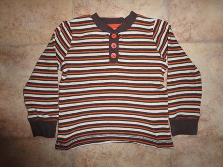 Pruhované triko - dlouhý rukáv, tu,80