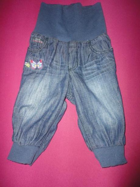 Krásné letní riflíky hm, vel. 4-6 měsíců, h&m,68