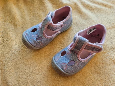 Stříbrné růžové bačkory bačkůrky befado vel 23, befado,23