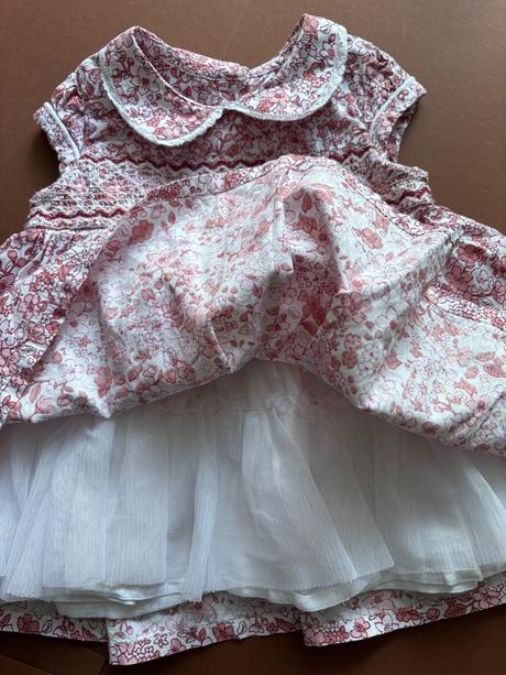 Šatičky s květy - v.0/3 měs., nutmeg,62