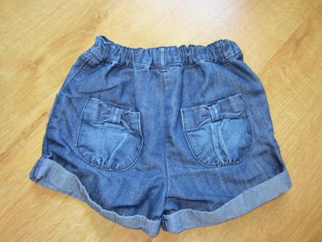 tenké džínové, riflové mašličkové kraťásky, george,98