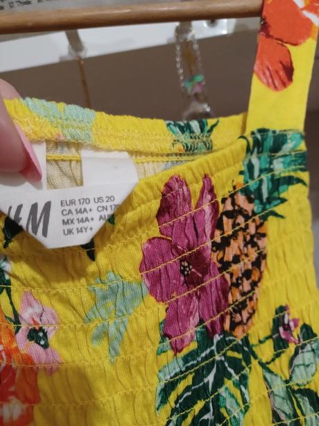 Letní overal s květinami, h&m,170