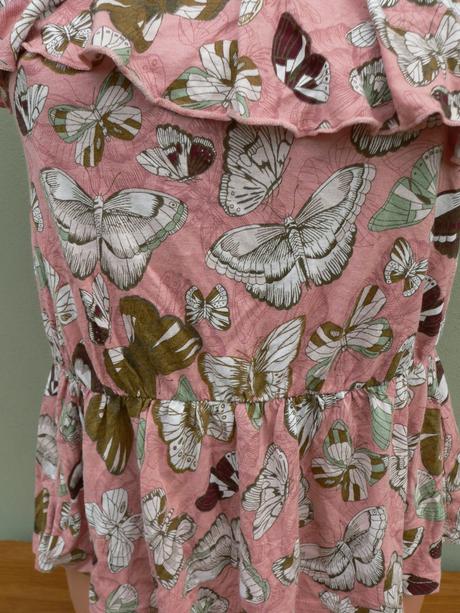 Top na jedno rameno s motýly h&m - vel.m, h&m,m