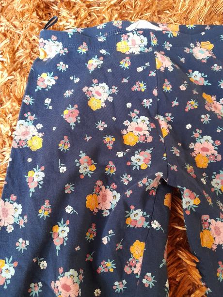 Legíny, kalhoty caa, modré květované, c&a,140