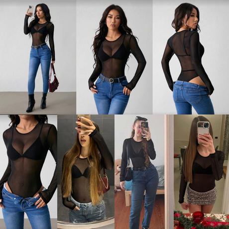 Dámské průhledné sexy body vel. m-l, m