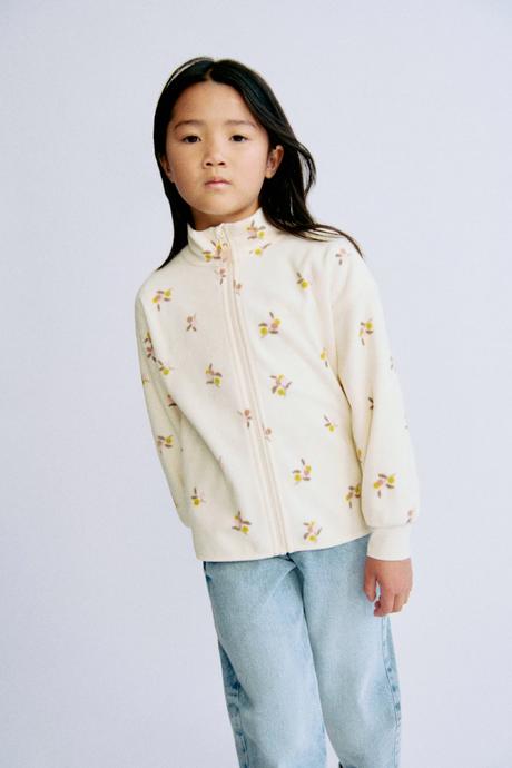 H&m mikina berries fleecová dívčí vel. 110/116, h&m,110 / 116