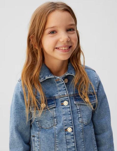 Dívčí riflová bunda mango světlá vel. 128, mango,128