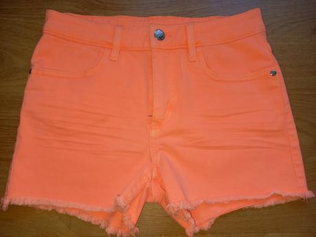 Oranžové elastické kraťasy, h&m,158