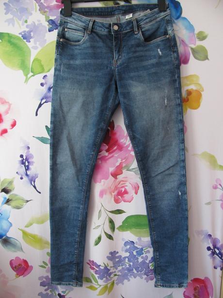 Skvělé strečové džíny ,jeggíny, lehce trhané h&m, h&m,32