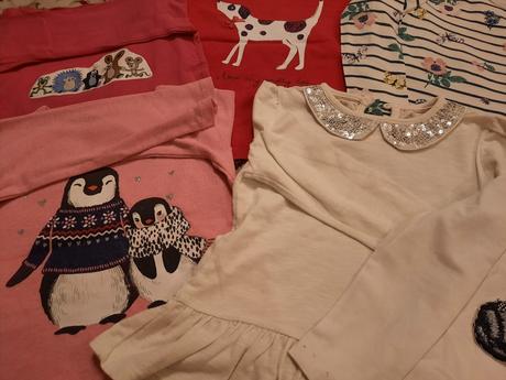 7x tričko s dlouhým rukávem, h&m,98