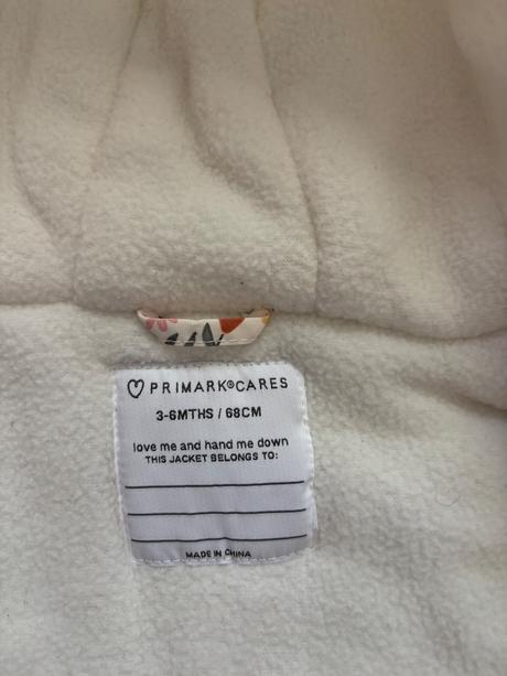 Krásná zimní bunda - v.3/6 měs., primark,68