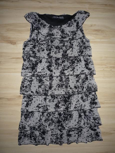 Řasené volánové šaty, s