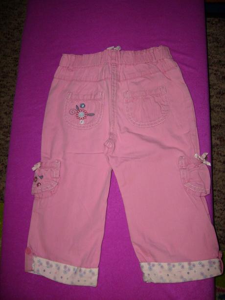 Kalhoty letní růžové vel.12-18 měsíců, m&co,80