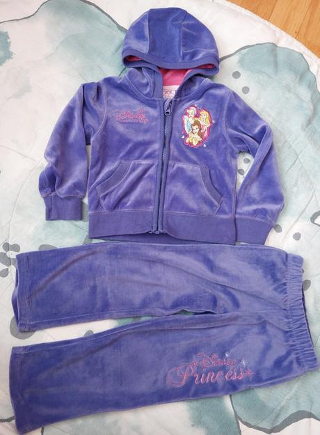 Velurová tepláková souprava princezny, disney,98