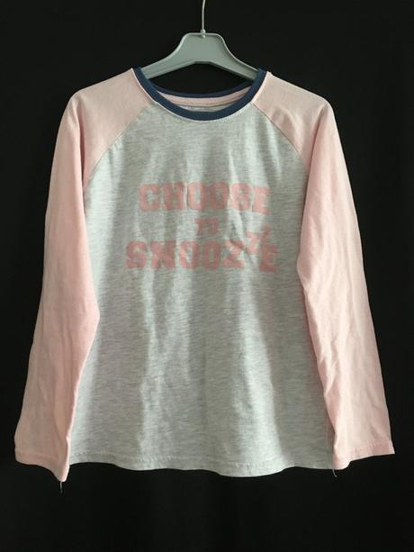 Pyžamové triko šedorůžové, 134