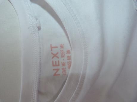 Next bílé bavlněné tričko vel. 116, next,116